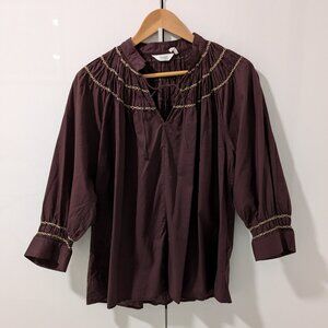 TOAST Dark Plum Oversized Blouse